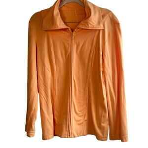 Eileen Fisher Tangerine Full Zip Athletic Outerwear Sweater Jacket Size S